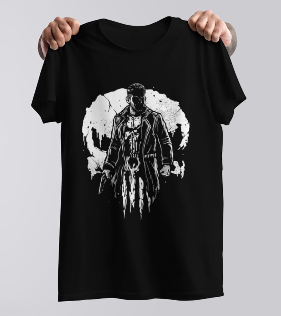 Frank Castle Aka Punisher He Who Punishes Iconic Vigilante Symbol Merchandise T-Shirt