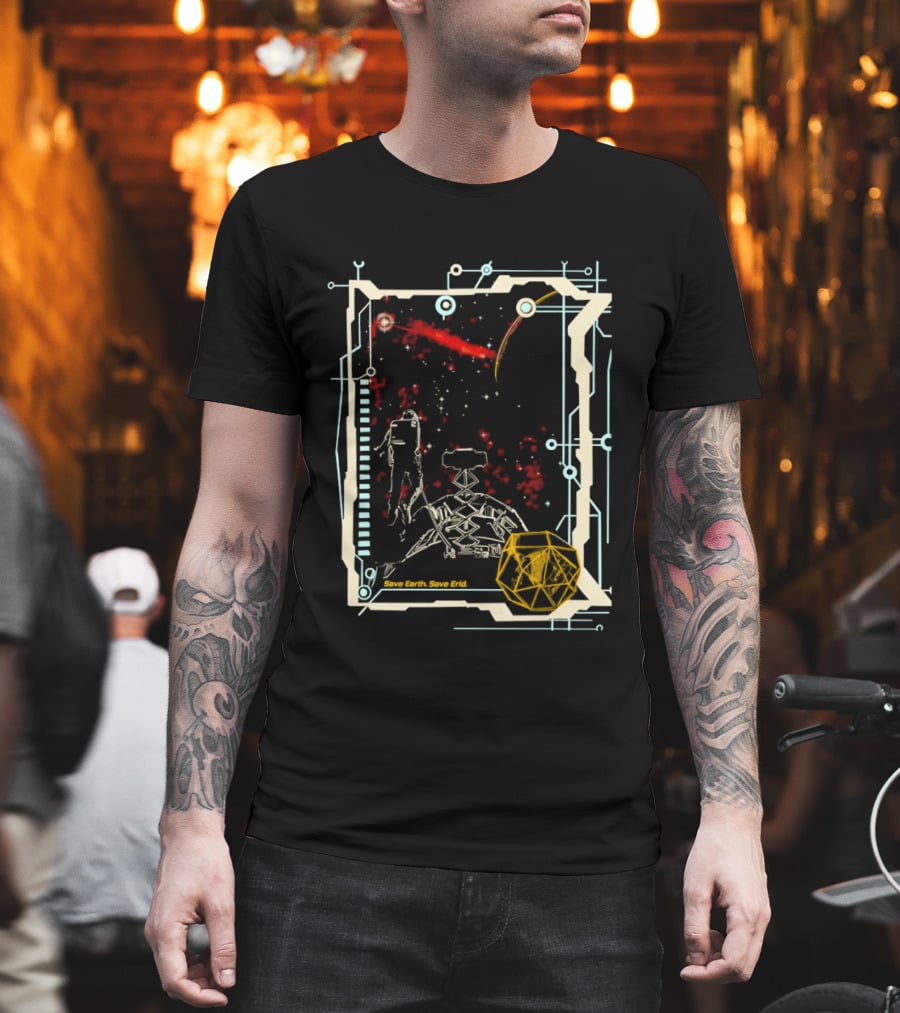Project Hail Mary Rocky Grace Save Earth Save Erid Retro Sci Fi Circuitry T-Shirt