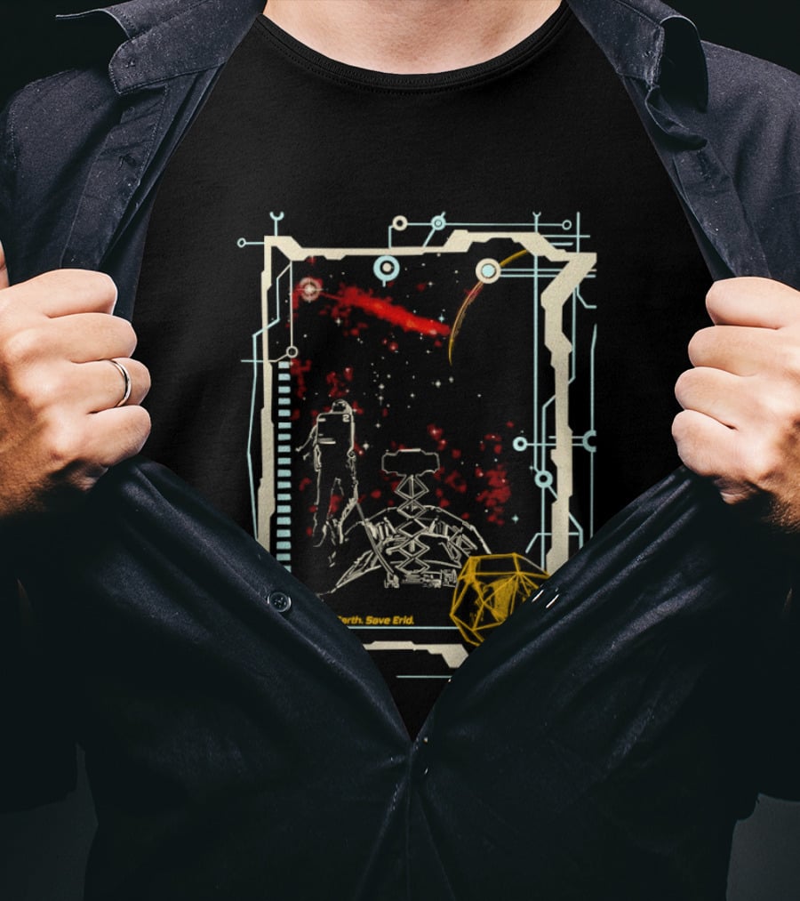 Project Hail Mary Rocky Grace Save Earth Save Erid Retro Sci Fi Circuitry T-Shirt