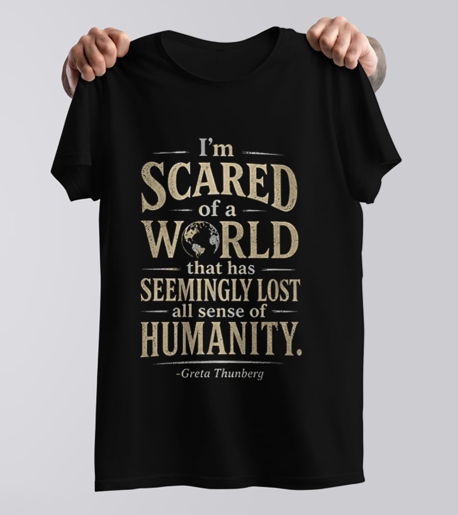 I'm Scared Of A World That Has Seemingly Lost All Sense Of Humanity Greta Thunberg T-Shirt