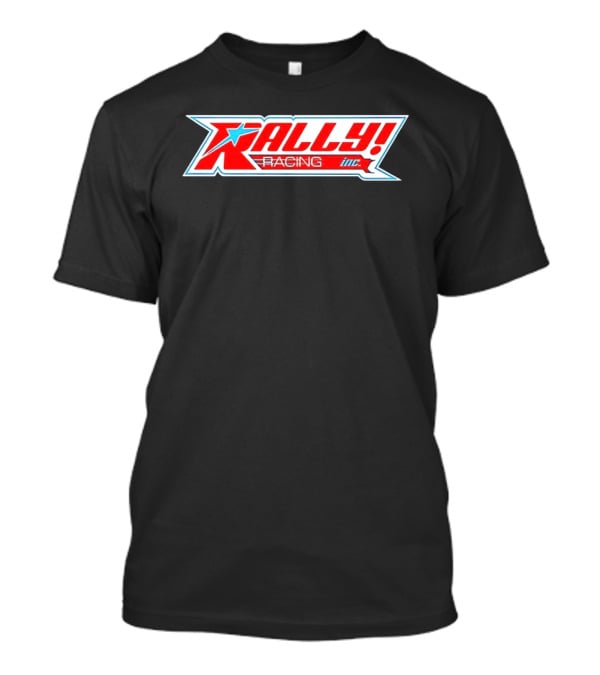 Rally Racing Inc Star Emblazoned Retro Style Red White Blue T-Shirt