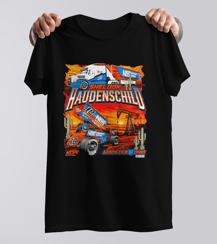 Sheldon Haudenschild NOS Energy Drink KCP Racing Wooster Ohio Classic Ink USA T-Shirt