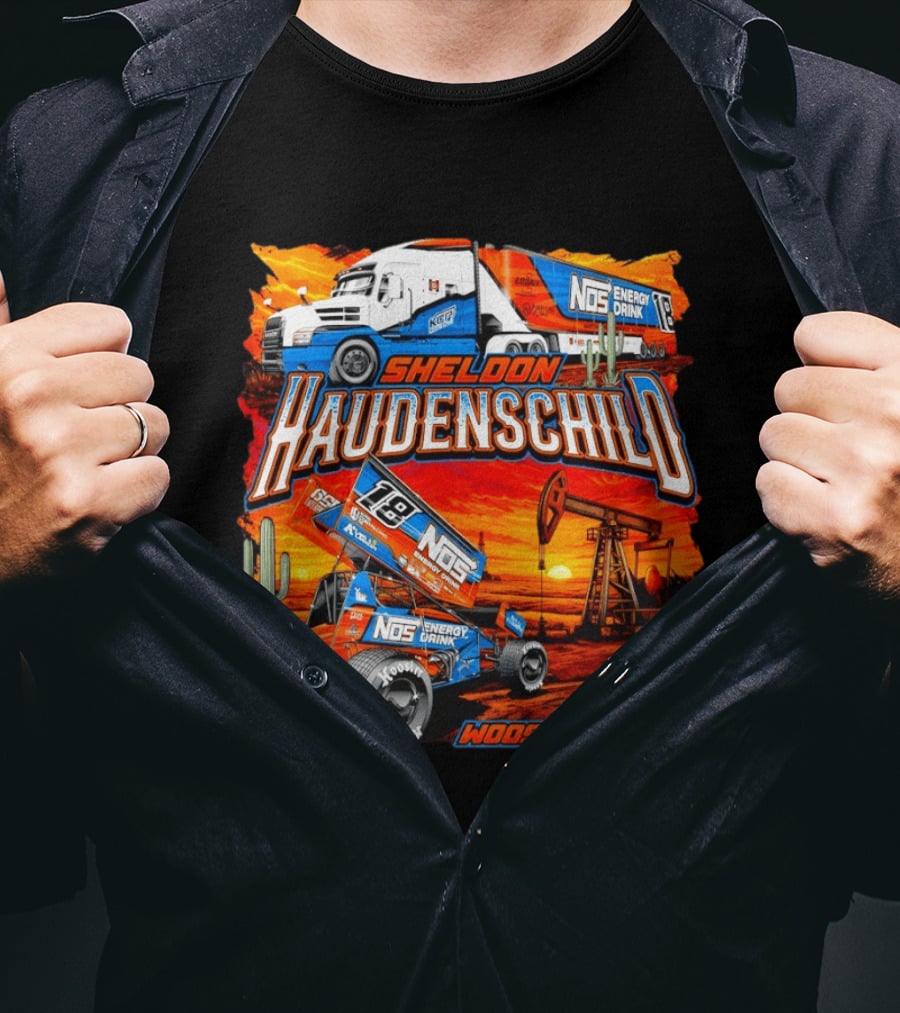 Sheldon Haudenschild NOS Energy Drink KCP Racing Wooster Ohio Classic Ink USA T-Shirt