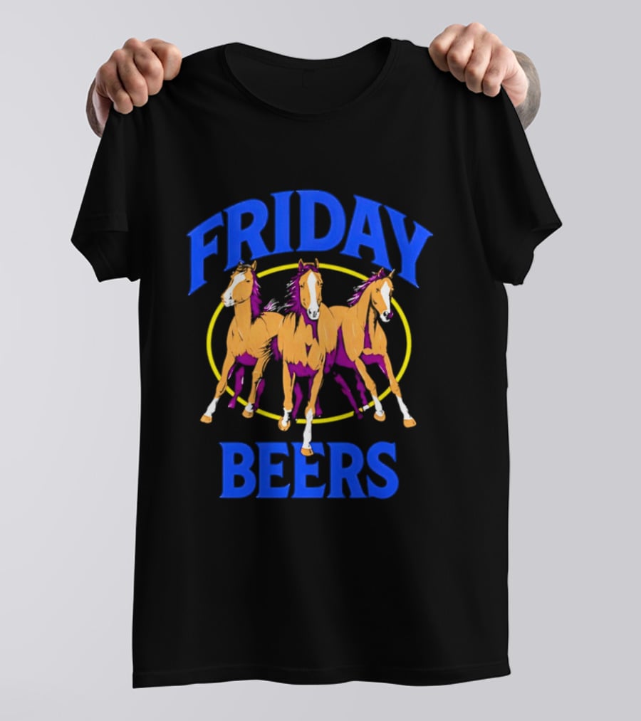 Friday Beers Three Derby Horse Racing Party T-Shirt