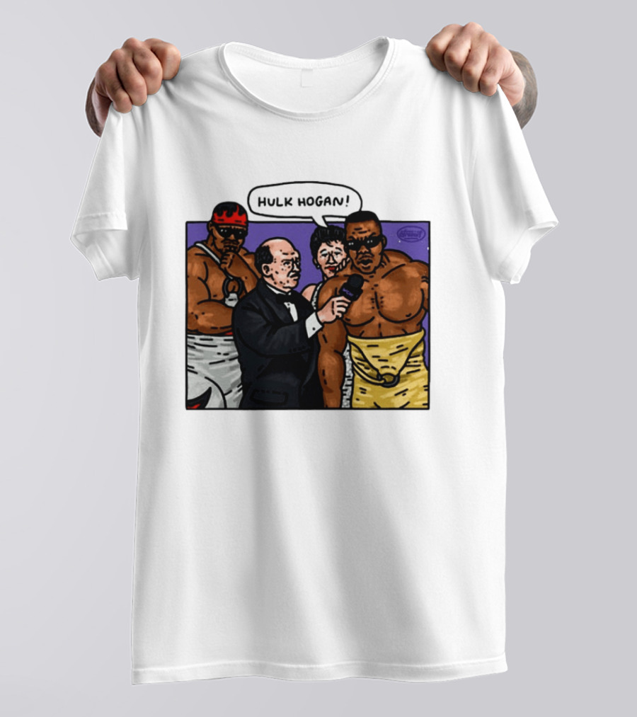 Culture Kings WWE Hulk Hogan Wrestlers Cartoon Interview Scene T-Shirt