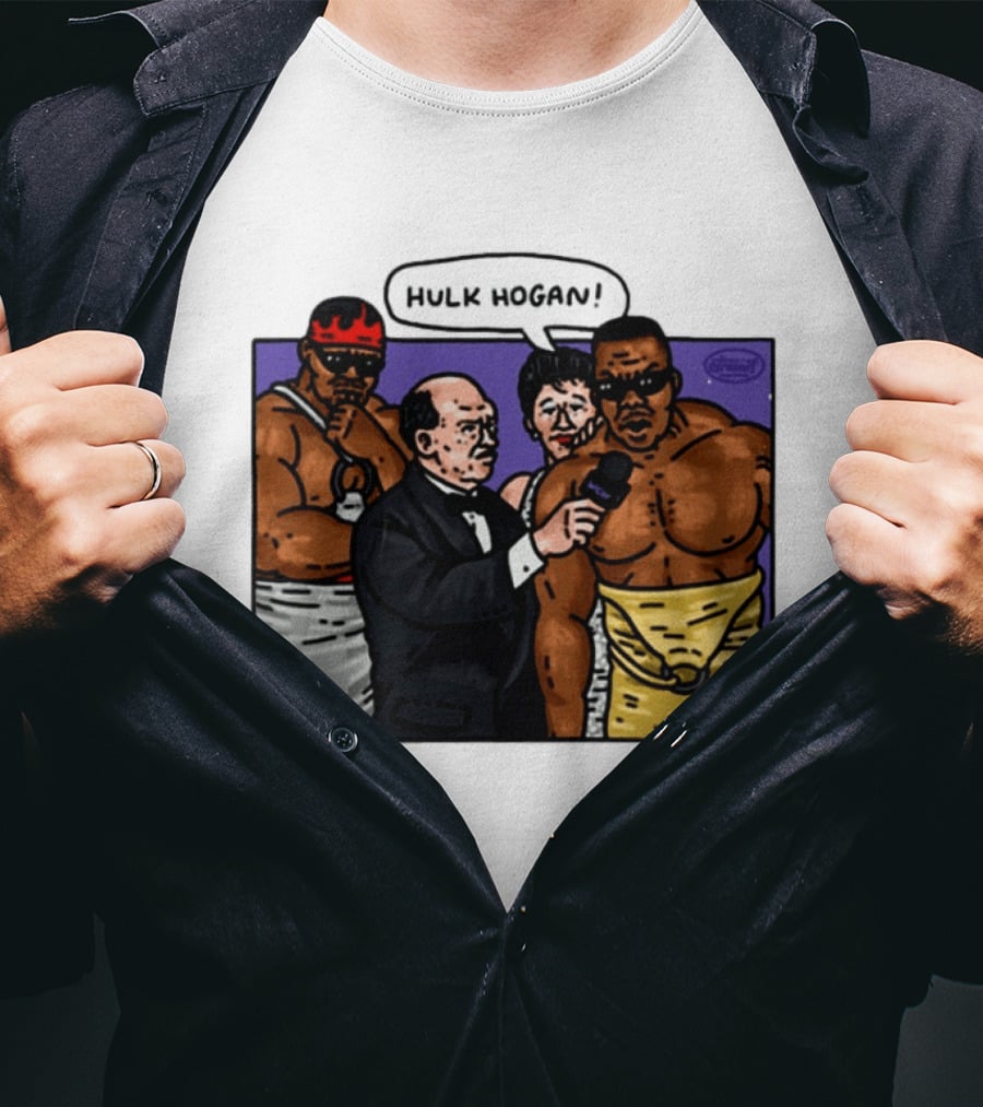 Culture Kings WWE Hulk Hogan Wrestlers Cartoon Interview Scene T-Shirt