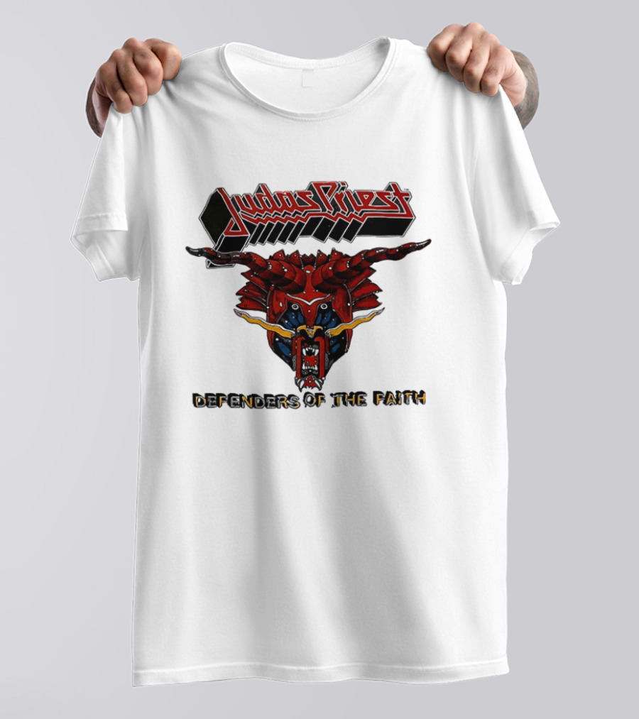 Judas Priest Defenders Of The Faith Album Cover Art Demon Helmet T-Shirt