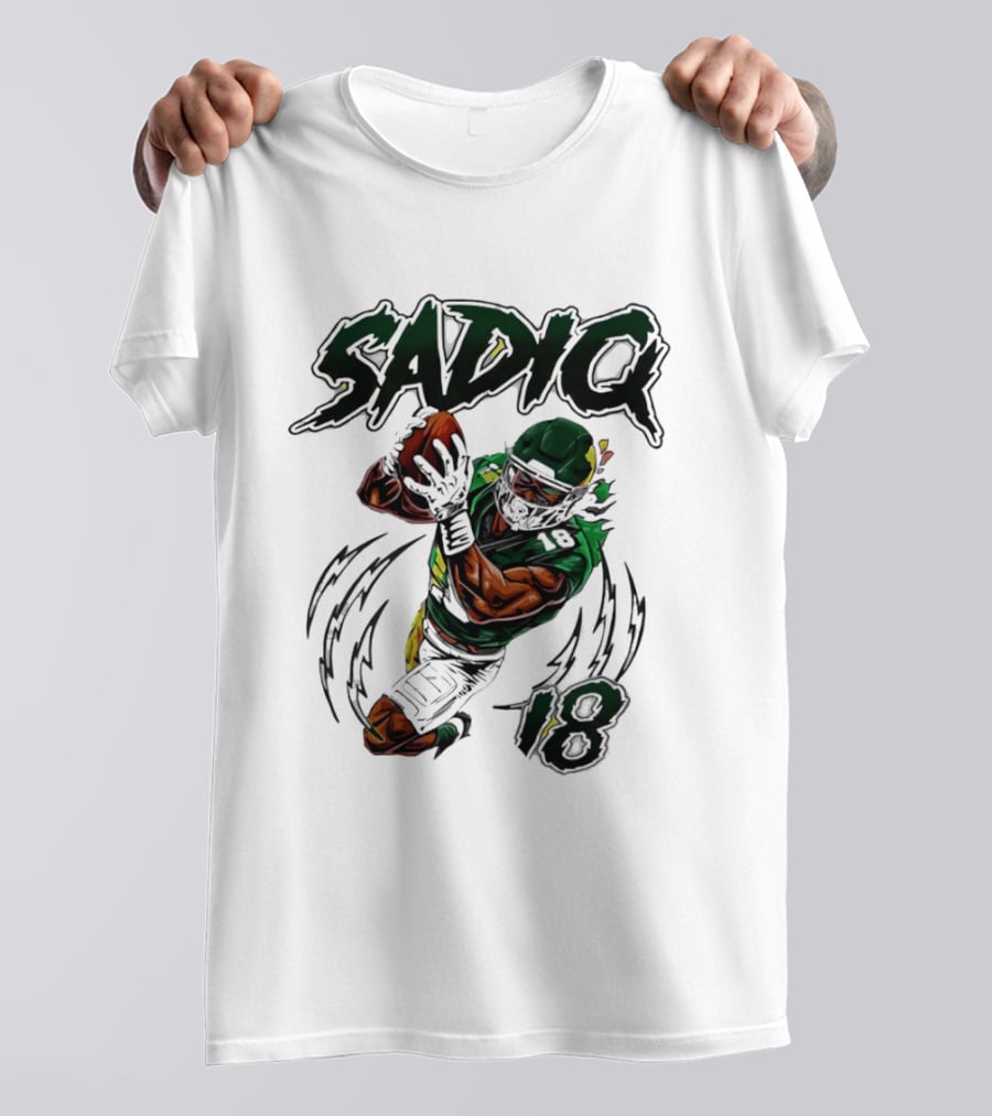 Sadiq 18 New York Jets Hand Drawn Kenyon Football T-Shirt