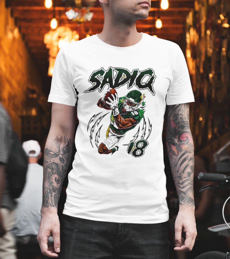 Sadiq 18 New York Jets Hand Drawn Kenyon Football T-Shirt