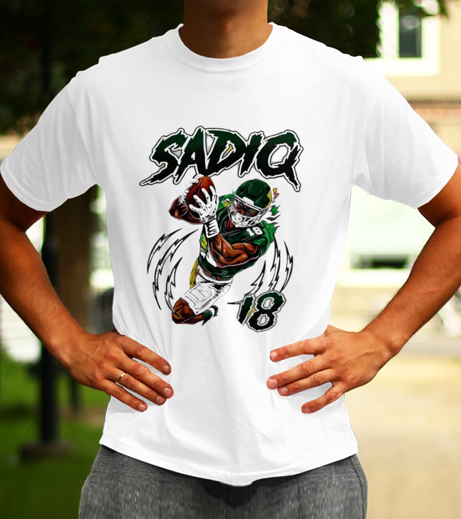 Sadiq 18 New York Jets Hand Drawn Kenyon Football T-Shirt