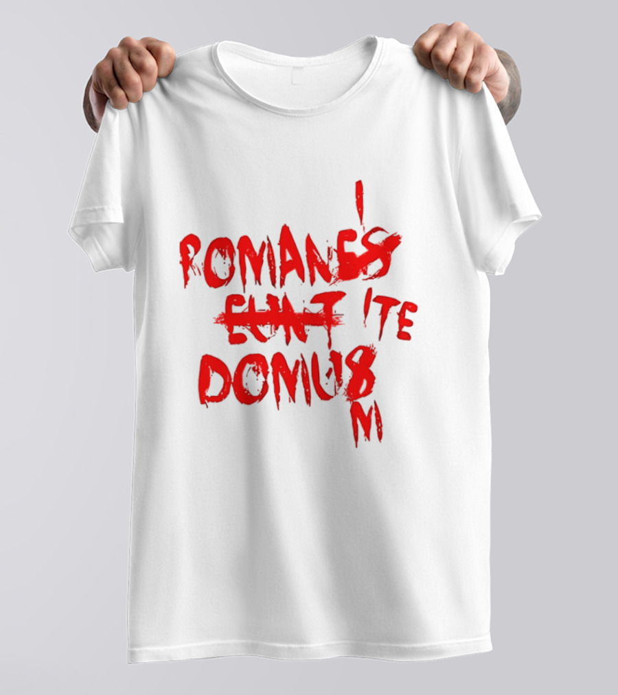 Romanes Eunt Domus Graffiti Style Python Sketch Monty Python Joke T-Shirt