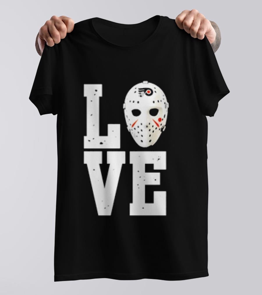 Philadelphia Flyers Love Hockey Goalie Mask T-Shirt