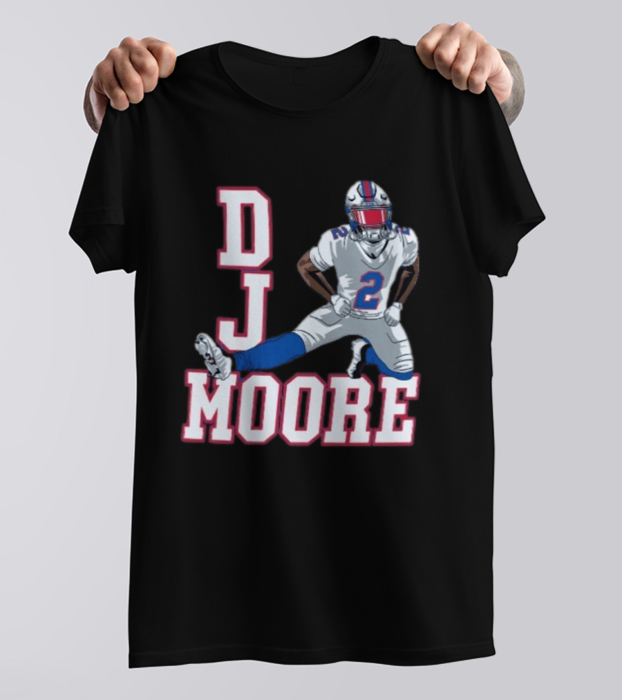 DJ Moore Buffalo Football Jersey Number 2 Athletic Pose T-Shirt
