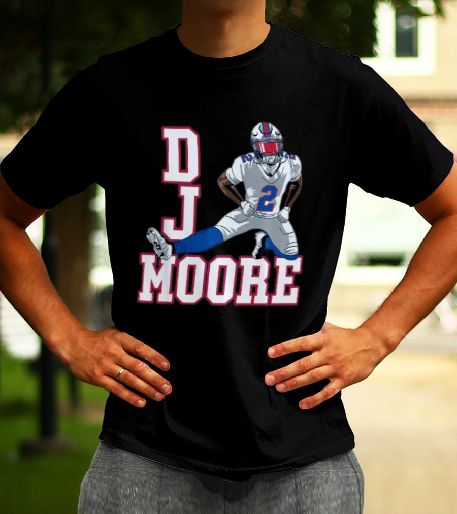 DJ Moore Buffalo Football Jersey Number 2 Athletic Pose T-Shirt
