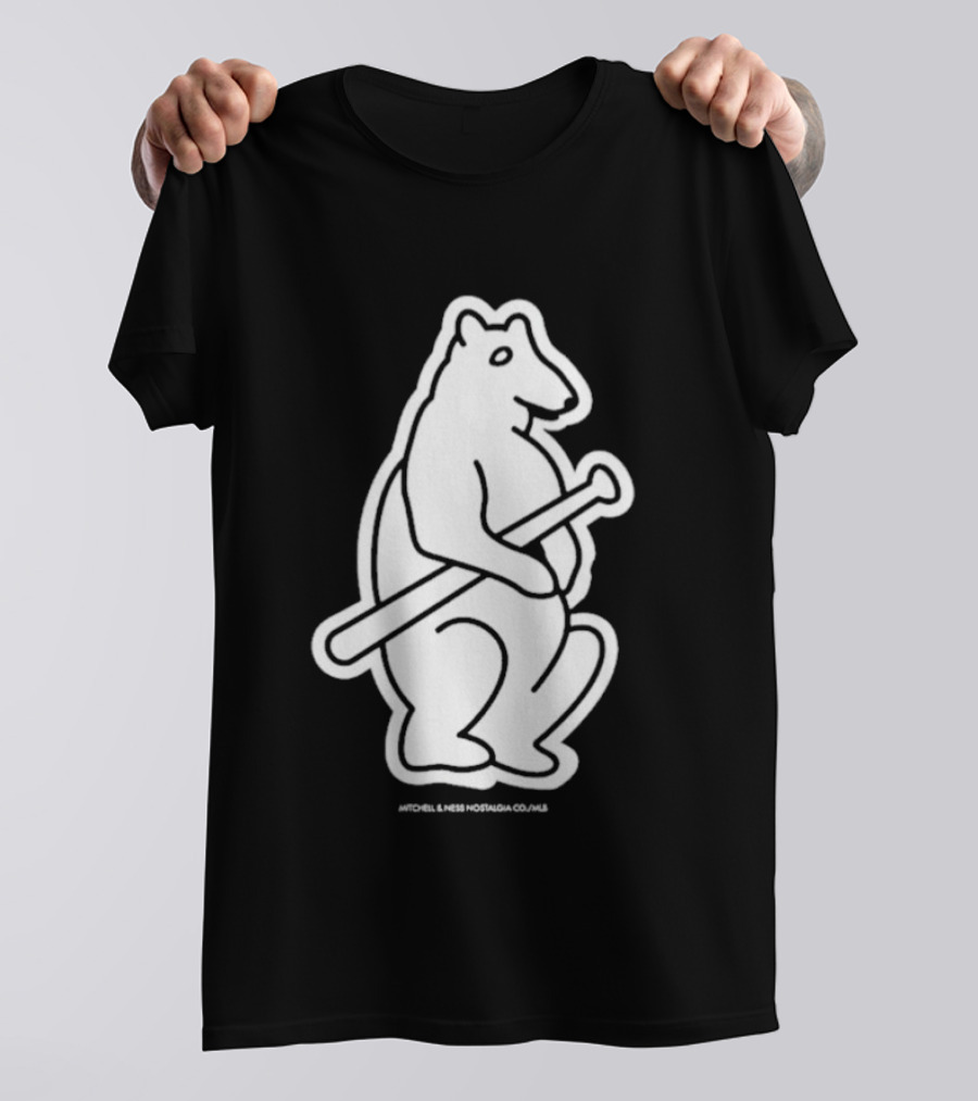 Chicago Cubs Mitchell & Ness Vintage Bear With Bat T-Shirt