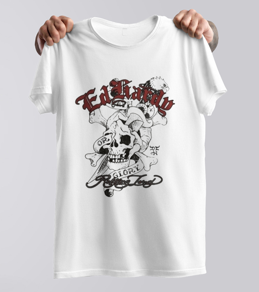 Ed Hardy Rolling Loud Festival 2026 Death Glory Thermal Skull T-Shirt