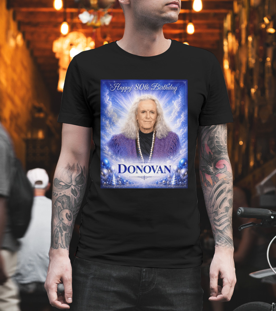 Happy 80th Birthday Donovan Celebration T-Shirt