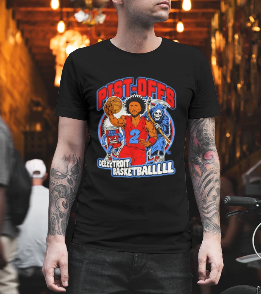 Pist Offs Detroit Basketball Player With Grim Reaper And Beer Keg T-Shirt