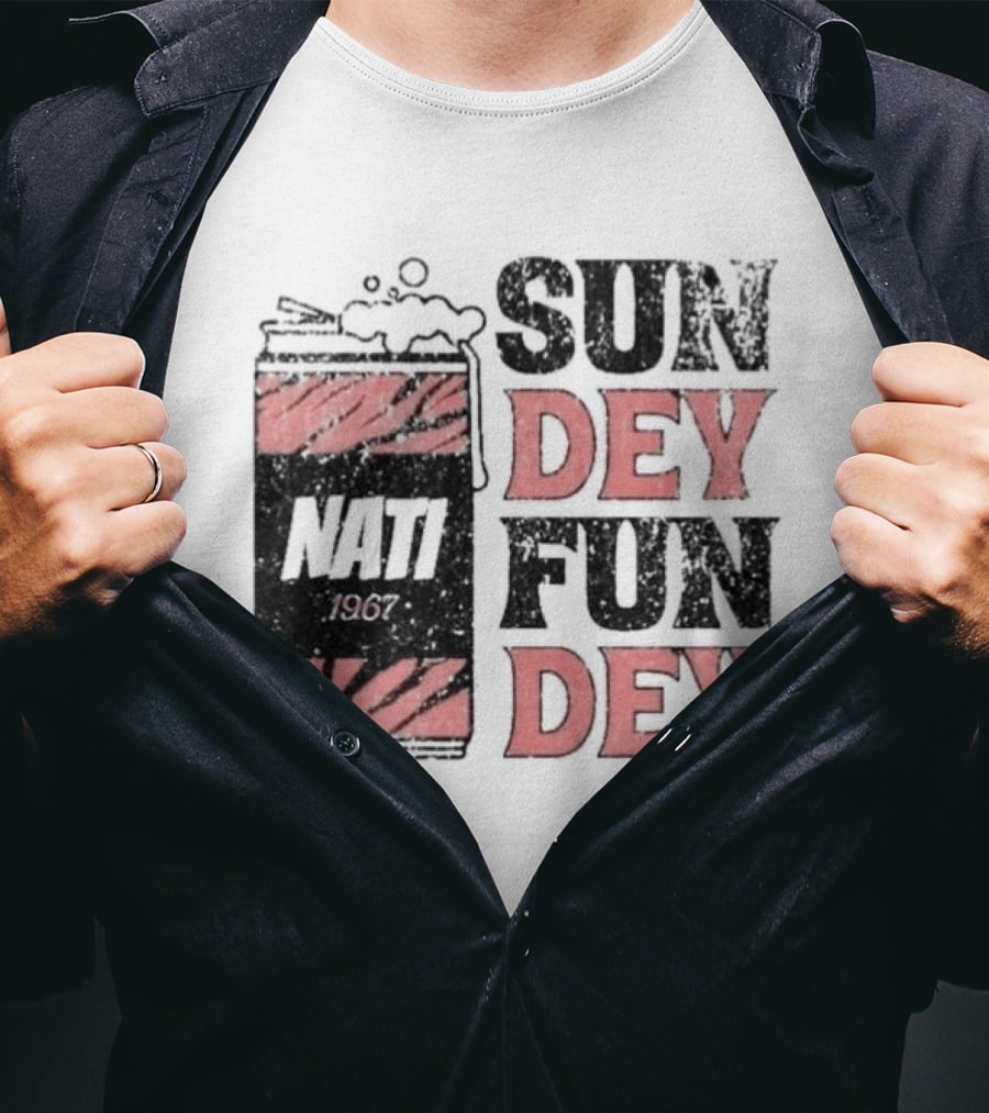 Nati Sunday Funday Cincinnati Bengals Tiger Stripes Football Fan Gear T-Shirt