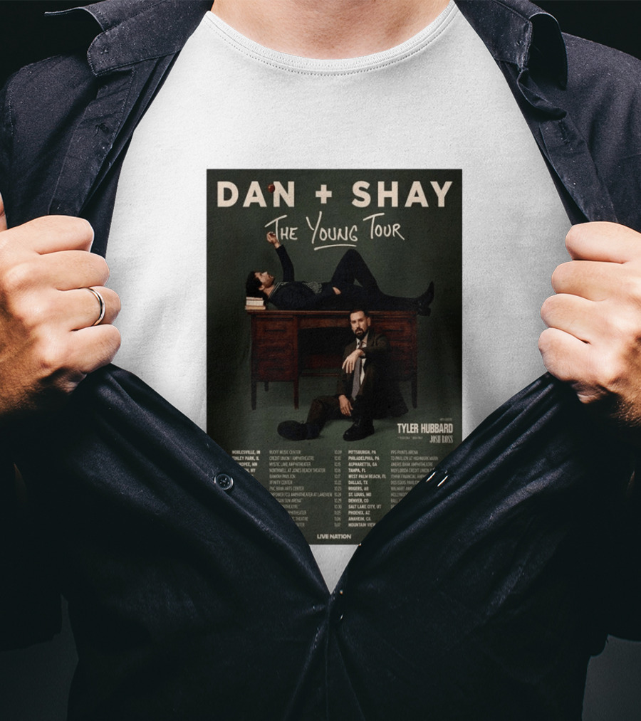 Dan Shay The Young Tour 2026 Tyler Hubbard Josh Ross Live Nation T-Shirt
