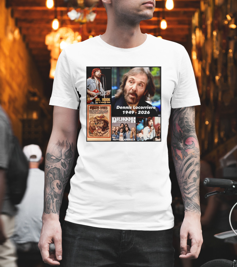 Dennis Locorriere Dr. Hook The Medicine Show 1949 2026 Alive America Rolling Stone T-Shirt