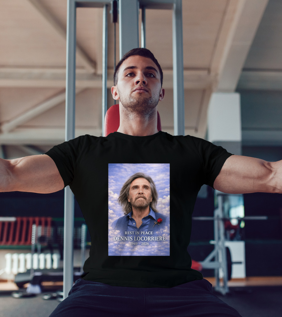 Rest In Peace Dennis Locorriere 1949 2026 Memorial Tribute With Rose And Clouds T-Shirt