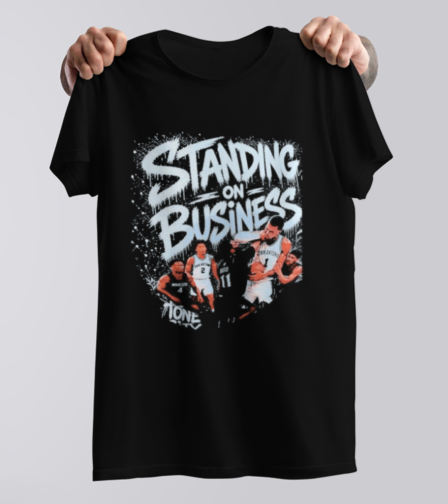 San Antonio Spurs Standing On Business Basketball Team T-Shirt
