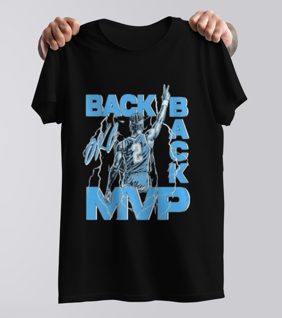 Back To Back MVP Shai Gilgeous Alexander Lightning Number 2 T-Shirt