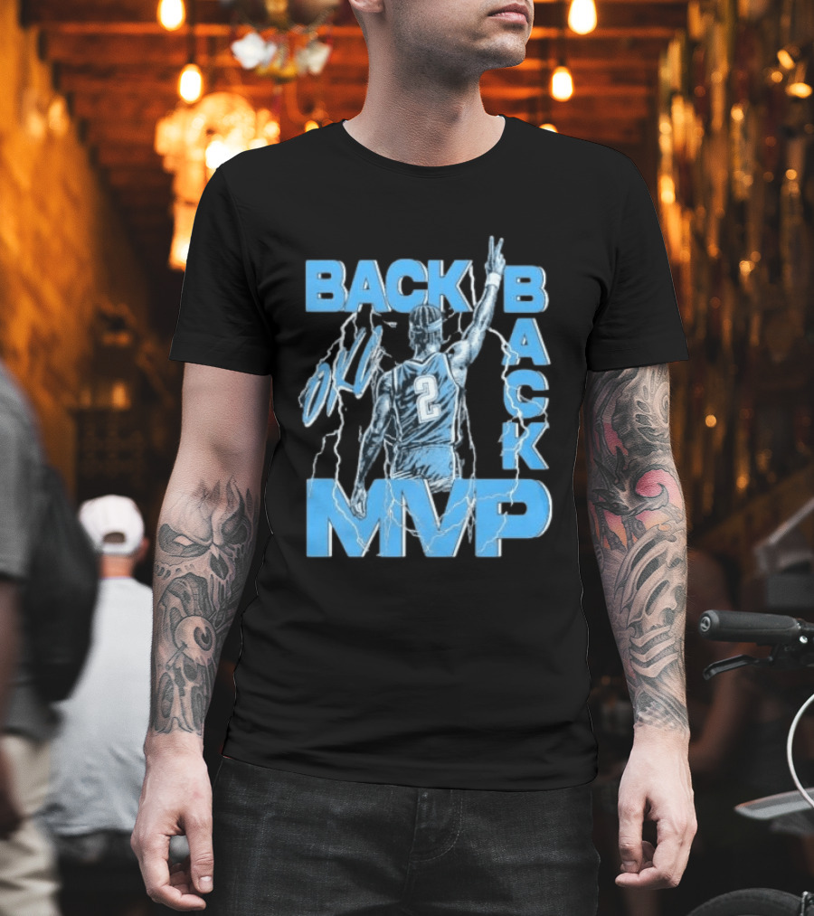 Back To Back MVP Shai Gilgeous Alexander Lightning Number 2 T-Shirt
