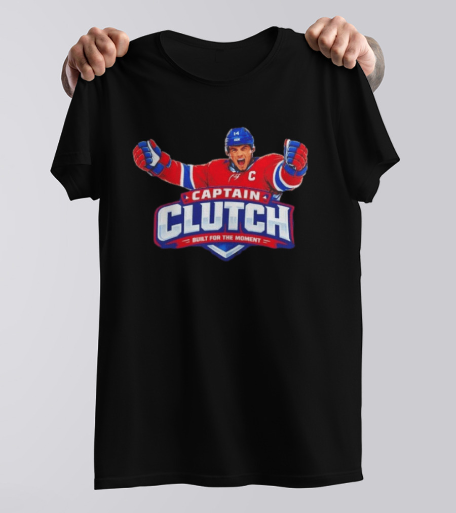 Nick Suzuki Captain Clutch Built For The Moment Montreal Canadiens T-Shirt