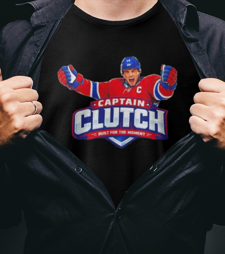 Nick Suzuki Captain Clutch Built For The Moment Montreal Canadiens T-Shirt