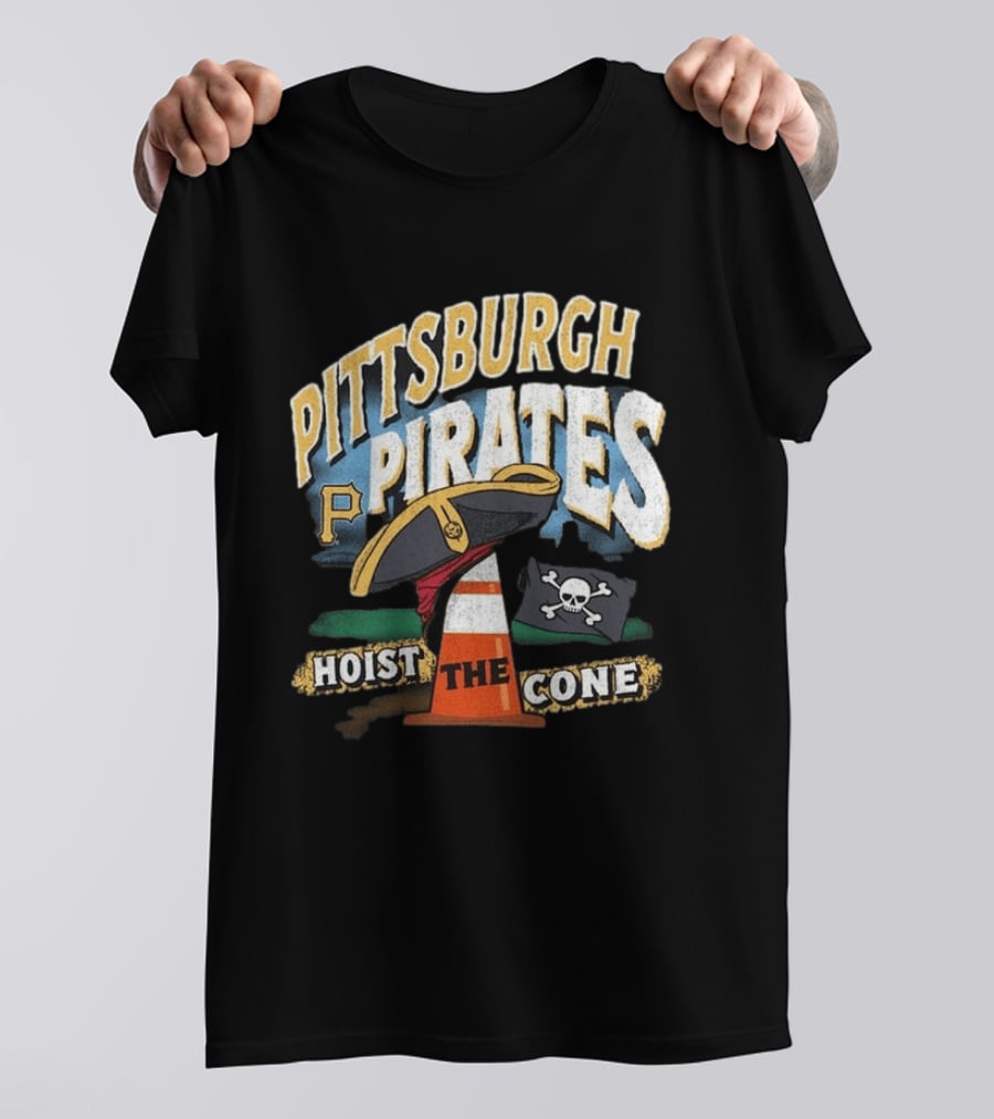Pittsburgh Pirates Hoist The Cone Skull Flag T-Shirt