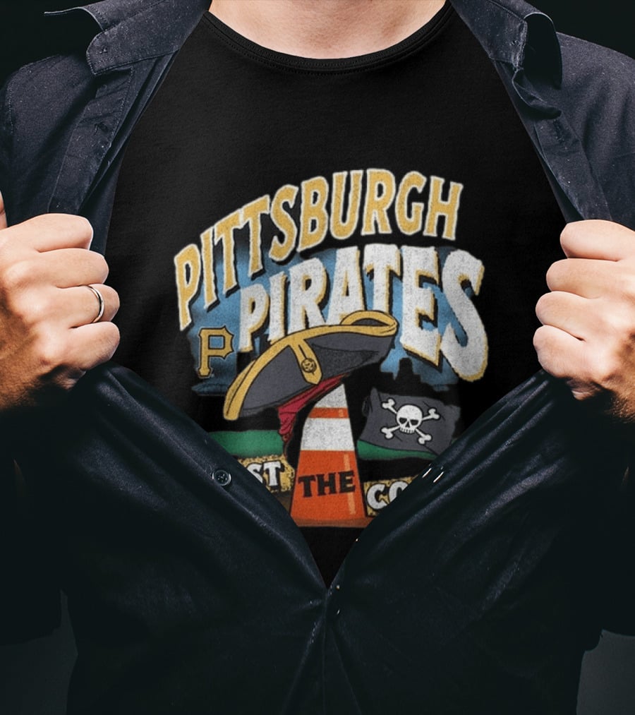 Pittsburgh Pirates Hoist The Cone Skull Flag T-Shirt
