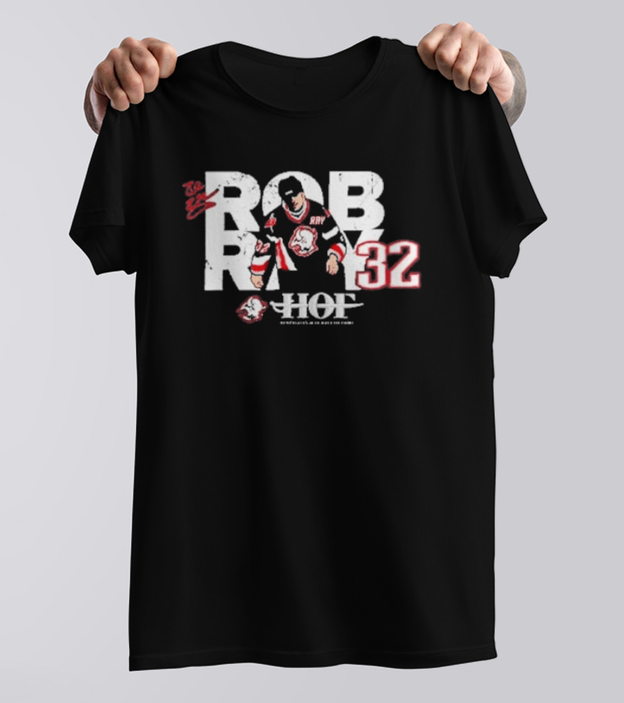 Rob Ray 32 Buffalo Sabres HOF Hockey Legend T-Shirt