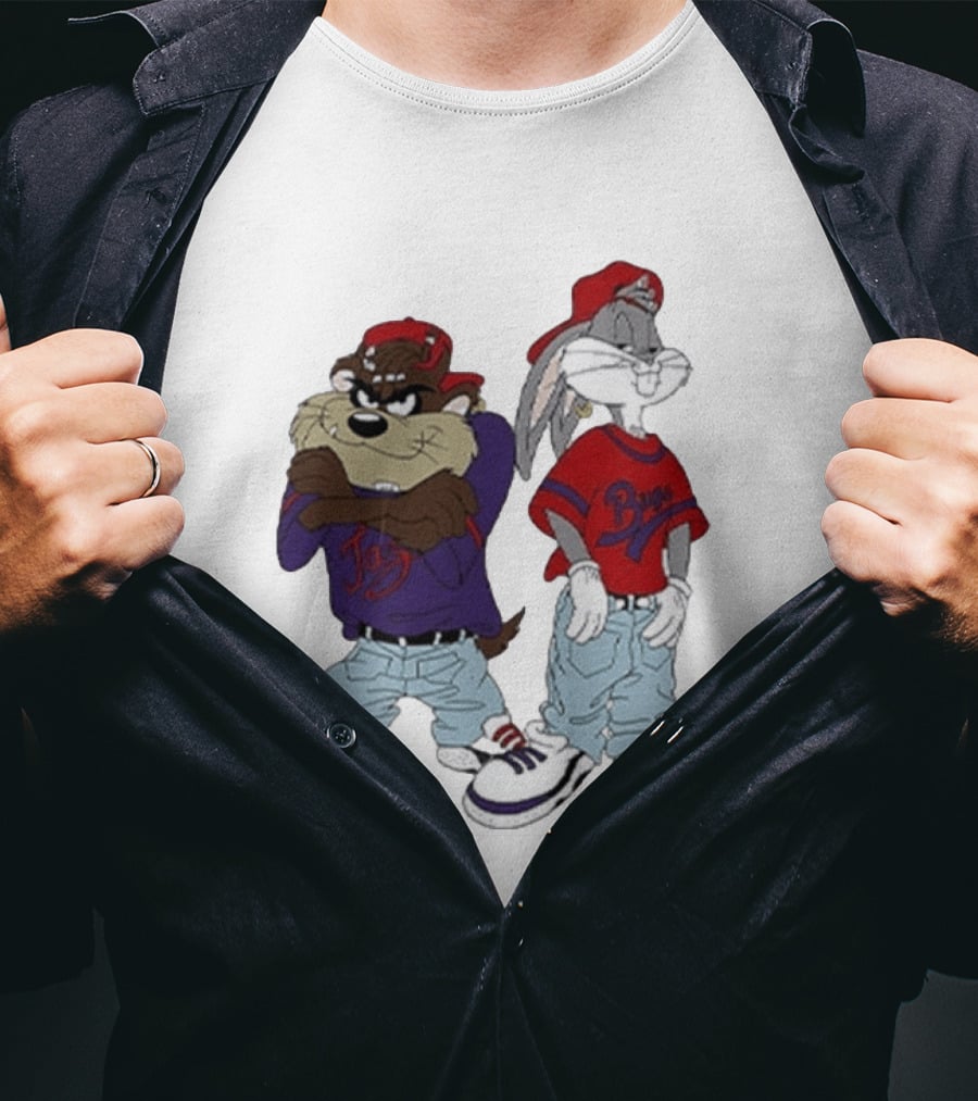 Bugs Bunny Taz Hip Hop Style Kriss Kross Outfits T-Shirt
