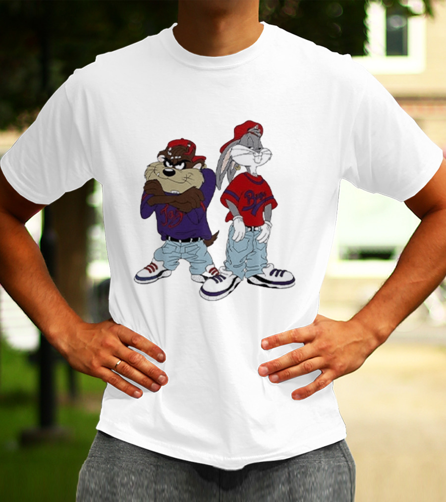 Bugs Bunny Taz Hip Hop Style Kriss Kross Outfits T-Shirt