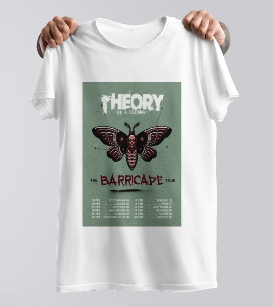 Theory Of A Deadman The Barricade Tour 2027 Dates And Locations T-Shirt