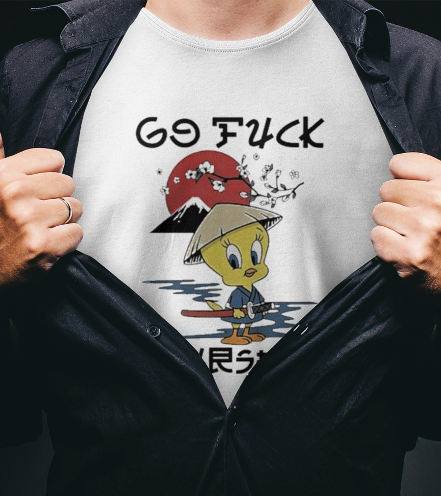 Looney Tunes Tweety Bird Samurai Go Fuck Yourself T-Shirt