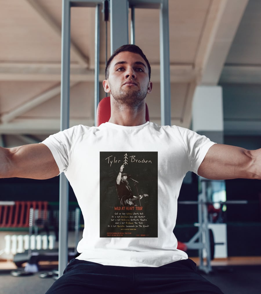 Tyler Braden Wild At Heart Tour 2026 Australia Dates Sydney Deniliquin Melbourne Brisbane Nambour T-Shirt