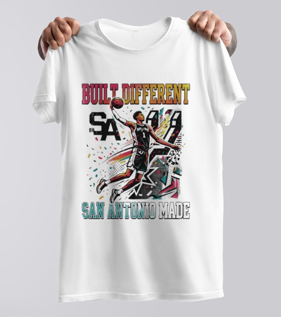 Built Different Victor Wembanyama San Antonio Made Spurs Basketball 2026 T-Shirt