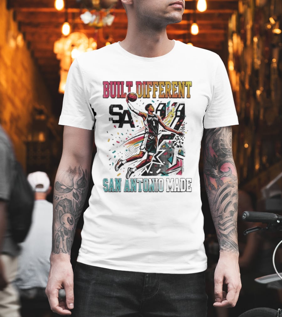 Built Different Victor Wembanyama San Antonio Made Spurs Basketball 2026 T-Shirt