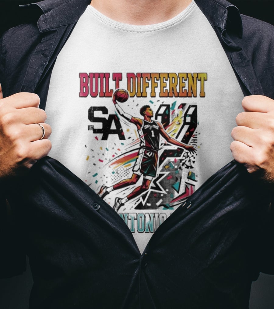 Built Different Victor Wembanyama San Antonio Made Spurs Basketball 2026 T-Shirt