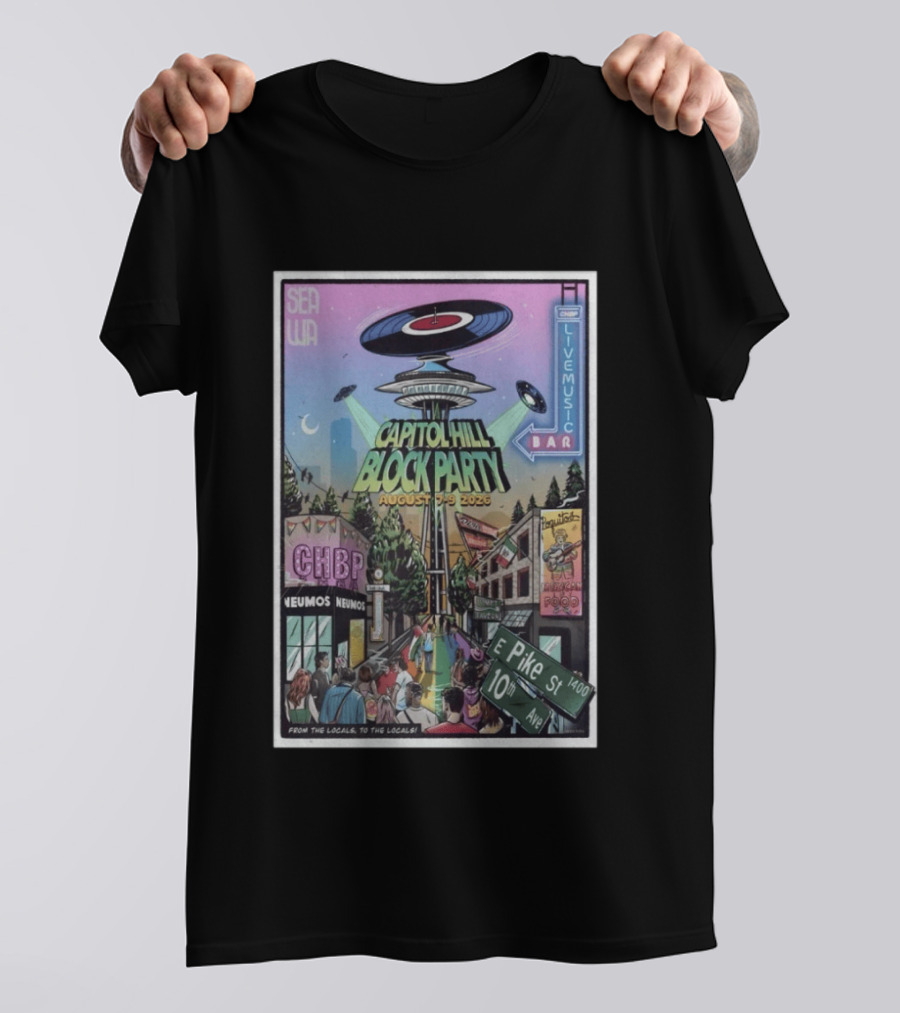Capitol Hill Block Party 2026 Seattle Live Music August 5 9 T-Shirt