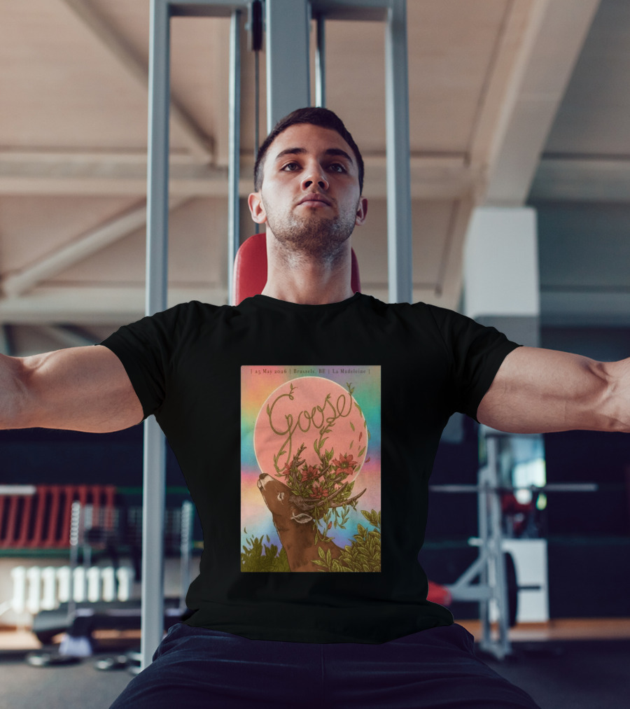 Goose Brussels BE La Madeleine May 25 2026 Deer With Blossoms T-Shirt