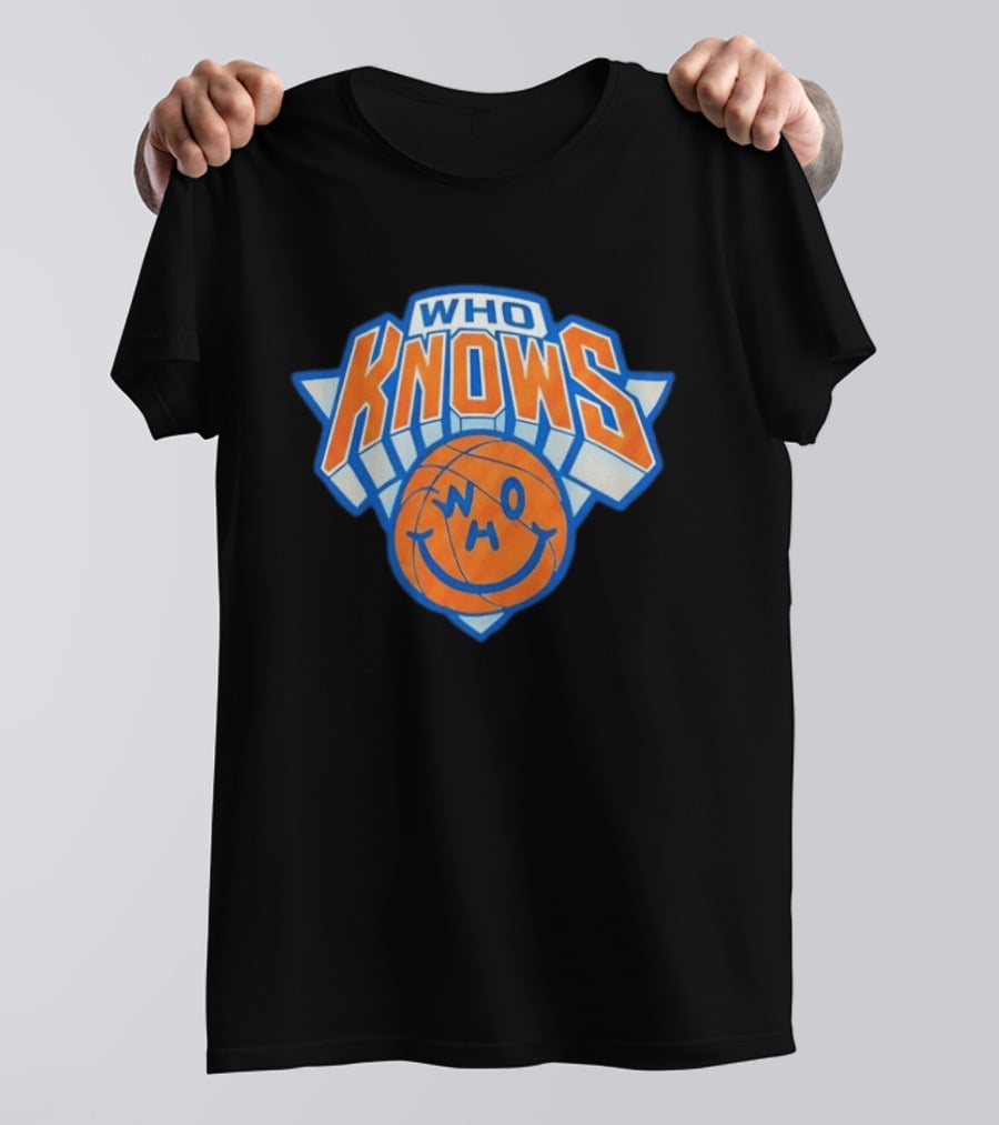 New York Knicks Who Knows Basketball Smiley Face T-Shirt