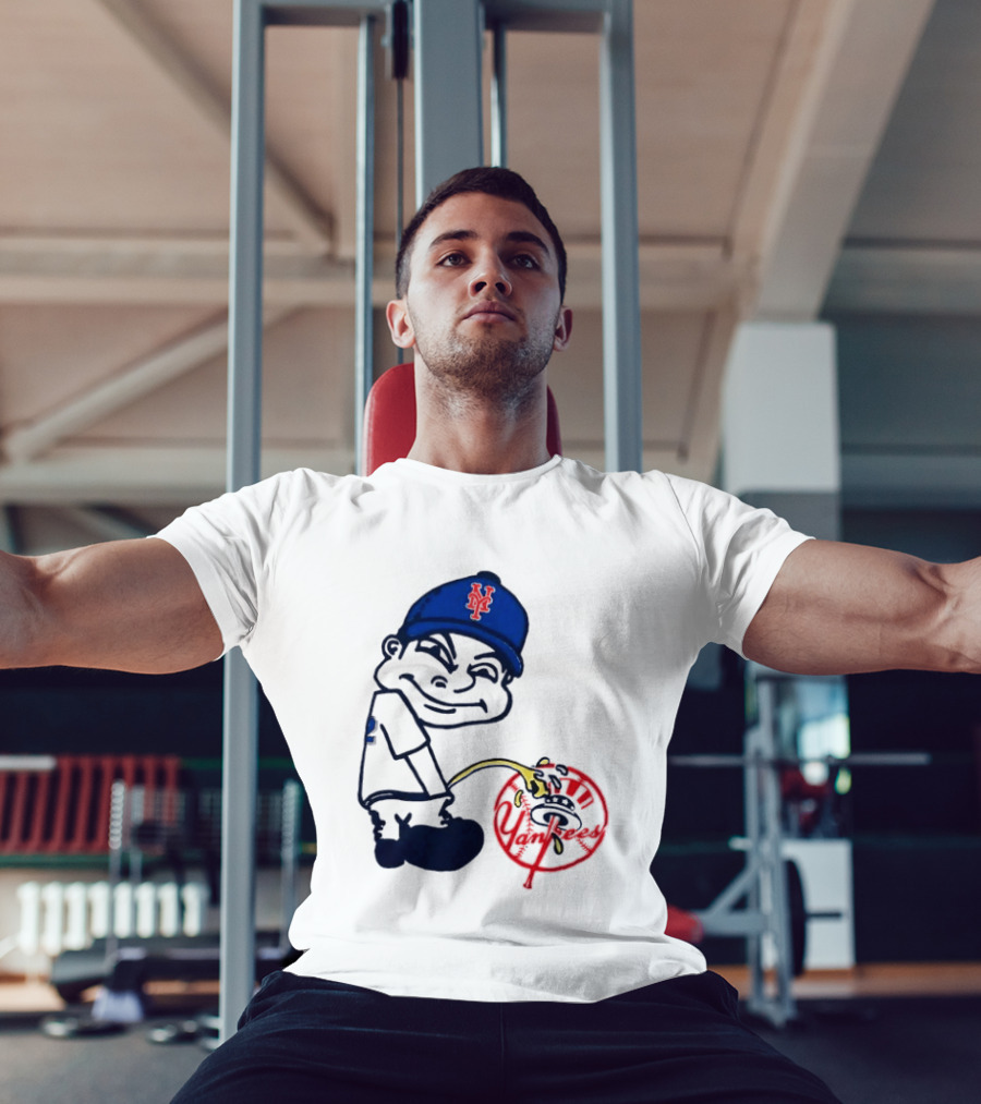 New York Mets Fans Rivalry Yankees Humorous Cartoon T-Shirt