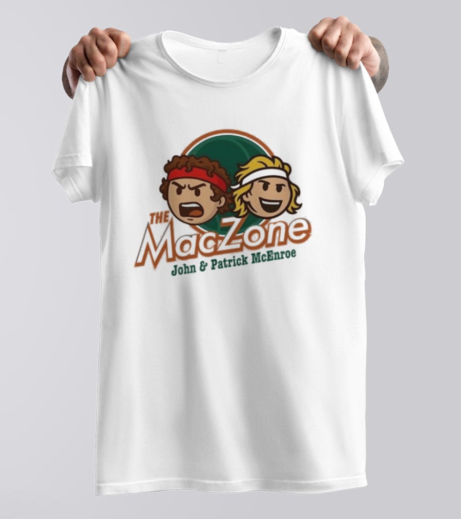 The MacZone John & Patrick McEnroe Cartoon Faces T-Shirt