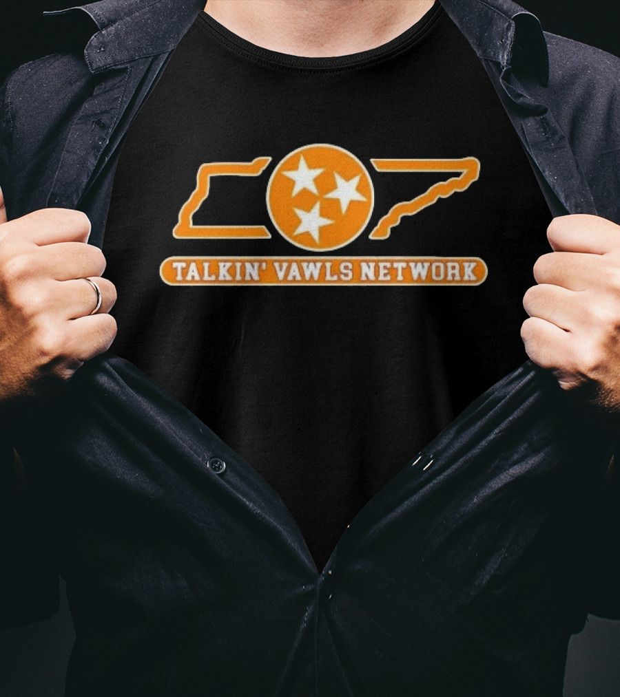 Tennessee Volunteers Talkin' Vawls Network Three Stars T-Shirt