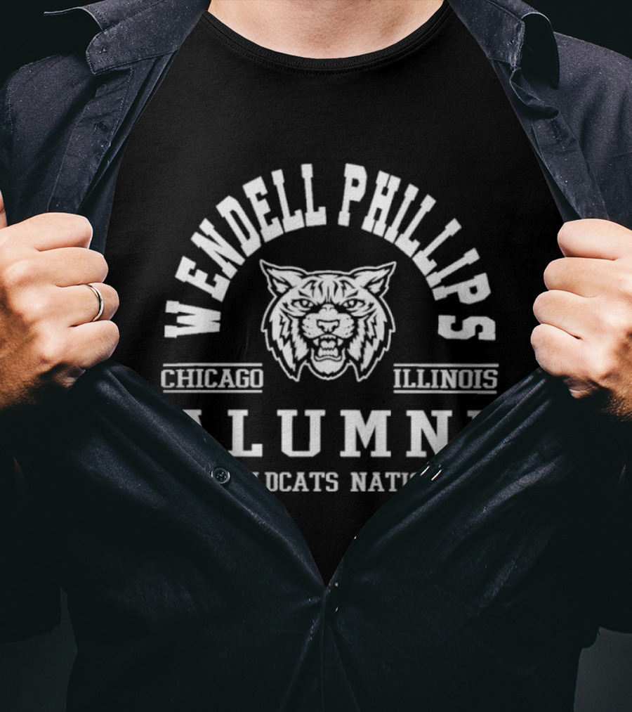 Wendell Phillips Wildcats Nation Alumni Chicago Illinois T-Shirt