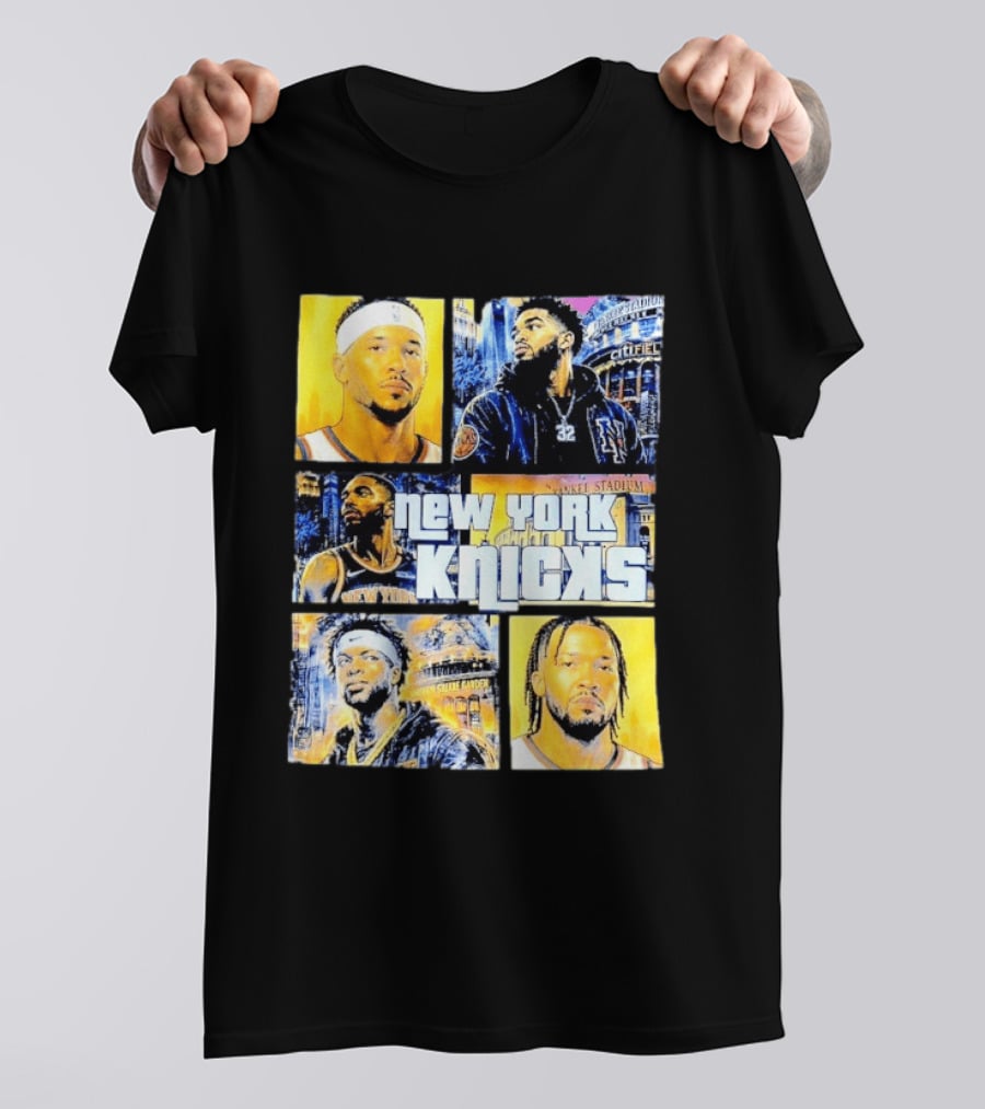 New York Knicks Yankee Stadium Cuffel Street Basketball Collaboration T-Shirt